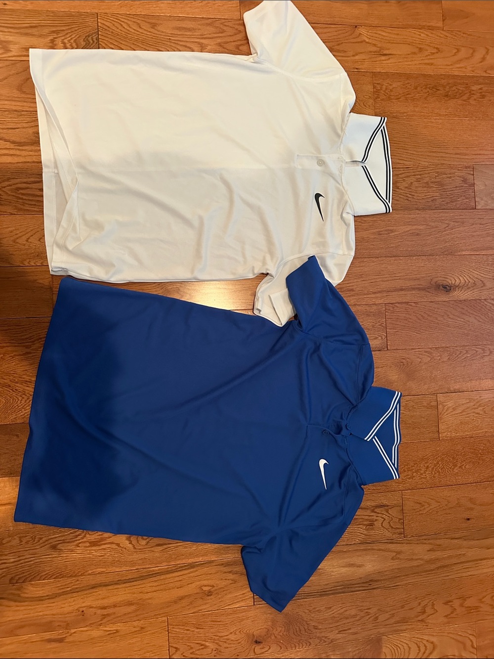 Nike White and Blue Boys Polo Shirts